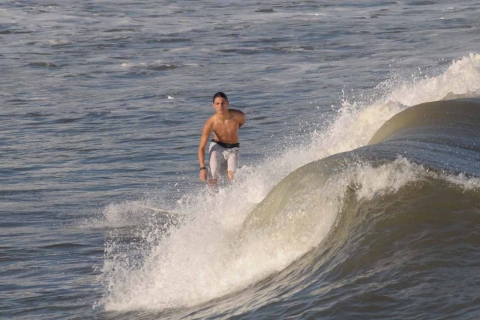 surfers in Santos, Brazil